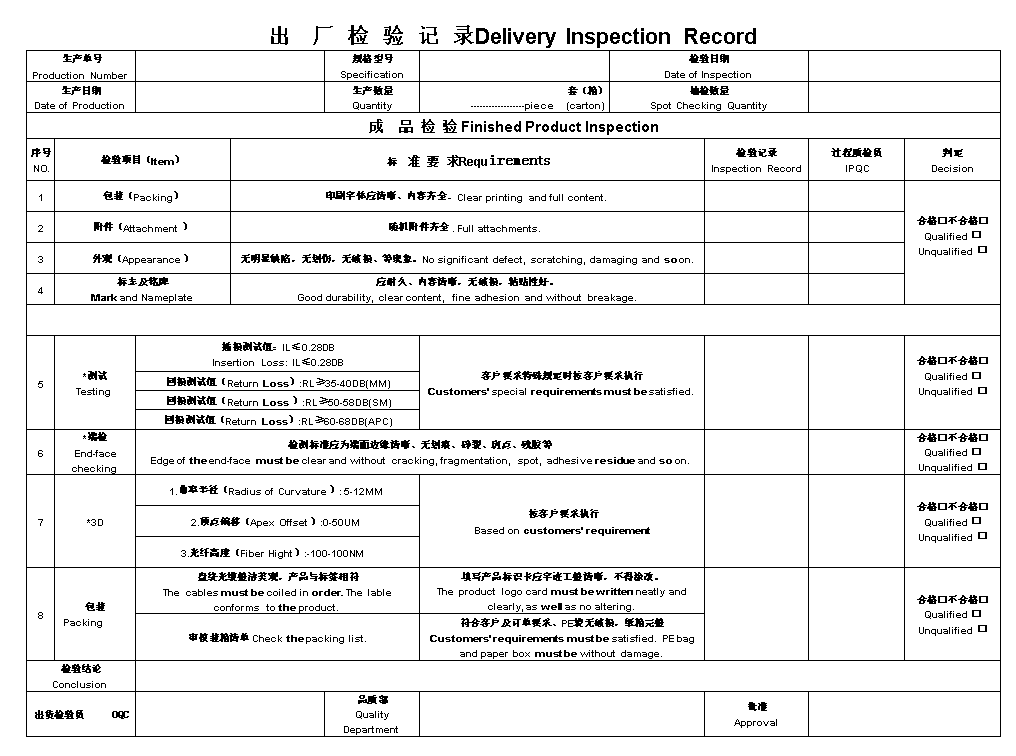 关于《中英文出厂检验记录.xls》的管理办法与检验检测服务应用说明