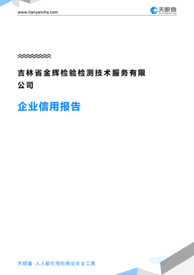 吉林省金辉检验检测技术服务(企业信用报告)- 天眼查